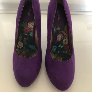 Purple high heels